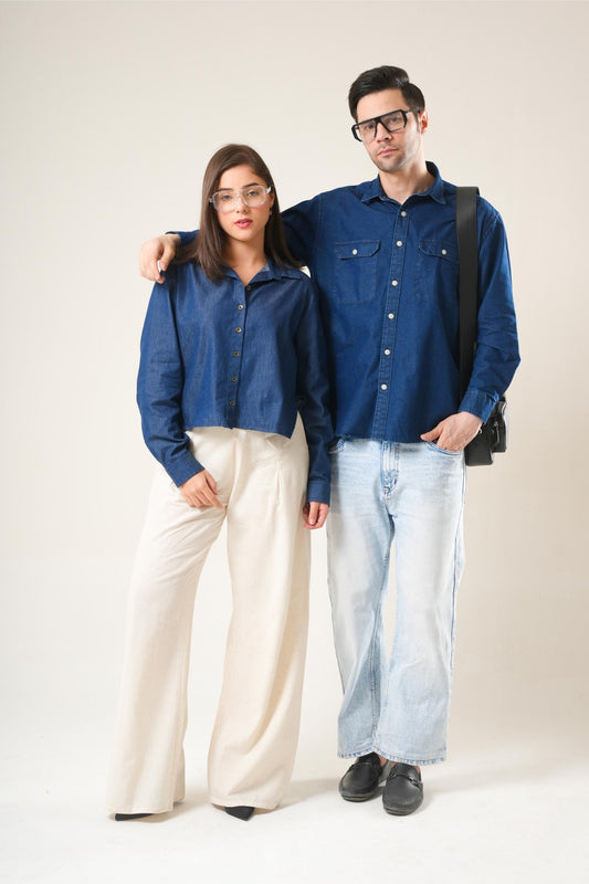 Indigo Denim Couple Outfit