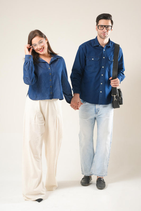 Indigo Denim Couple Outfit