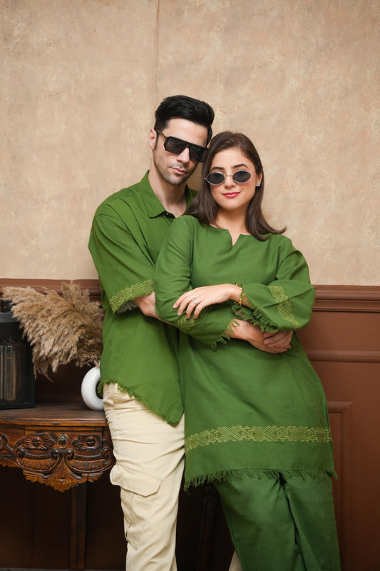 Sage Green Couple Co-Ord Set