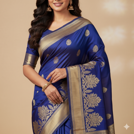kerala blue saree