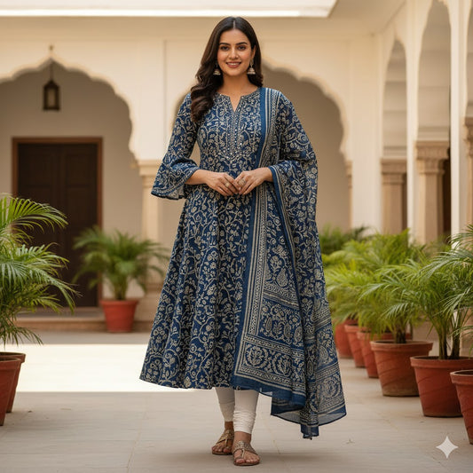 kurti hand printed