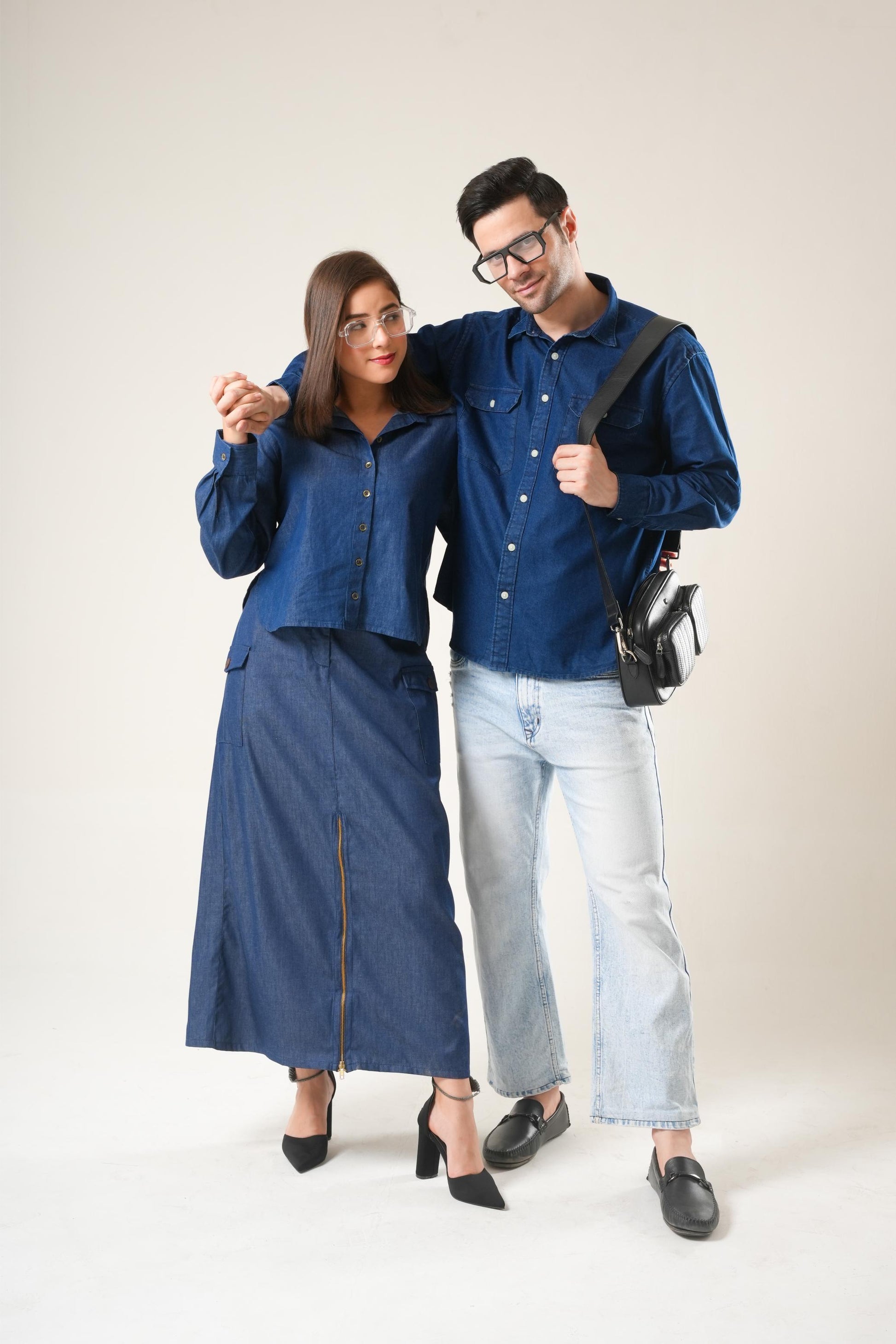 Denim Couple Matching Outfit