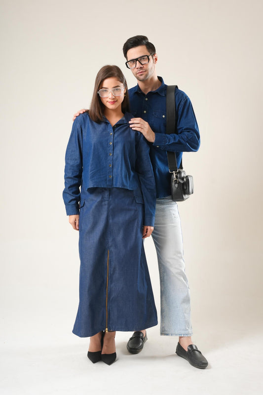 Denim Couple Matching Outfit