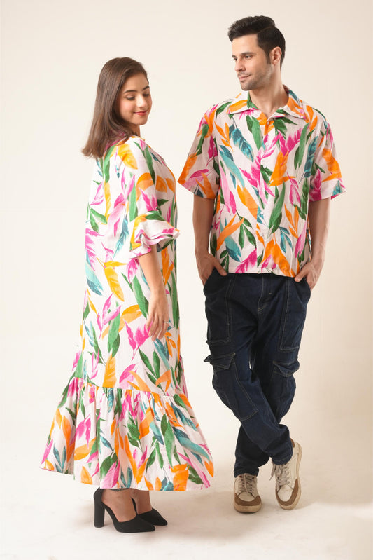 Boho Floral Couple Set