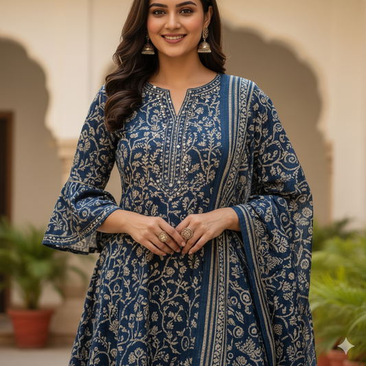 kurti hand printed